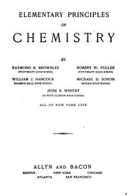 Cover of: Elementary principles of chemistry