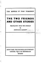 Cover of: The two friends, and other stories