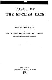 Cover of: Poems of the English race