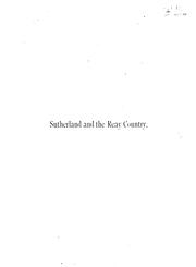 Cover of: Sutherland and the Reay country by Adam Gunn