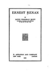 Cover of: Ernest Renan by Lewis Freeman Mott