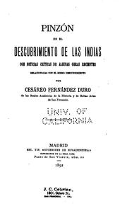 Cover of: Pinzón en el descubrimiento de las Indias by Cesáreo Fernández Duro