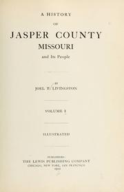 Cover of: A history of Jasper County, Missouri, and its people