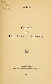Cover of: Church of Our Lady of esperanza: descriptive book