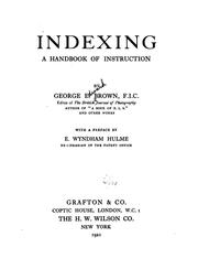 Cover of: Indexing, a handbook of instruction