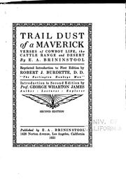 Cover of: Trail dust of a maverick by E. A. Brininstool