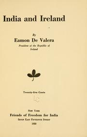 Cover of: India and Ireland by Eamonn De Valera