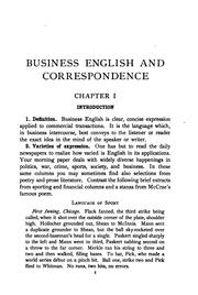 Cover of Business English and correspondence