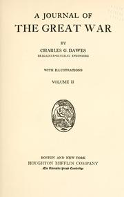 Cover of: A journal of the great war by Charles Gates Dawes