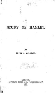 Cover of: A study of Hamlet.