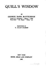 Cover of: Quill's window by George Barr McCutcheon