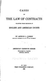 Cover of: Cases on the law of contracts: selected from decisions of English and American courts