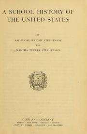 Cover of: A school history of the United States