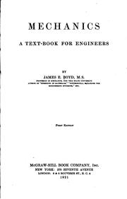 Cover of: Mechanics: a textbook for engineers