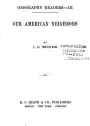 Cover of: Our American neighbors
