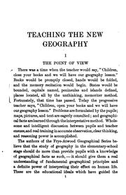 Cover of: Teaching the new geography