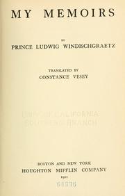 My memoirs by Lajos Herczeg Windisch-Graetz