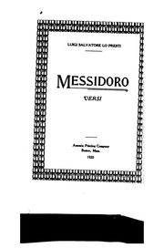 Cover of: Messidoro, versi. by Luigi Salvatore Lo Presti