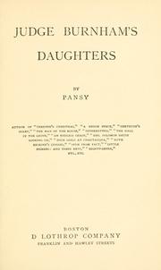 Cover of: Judge Burnham's daughters