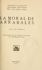 Cover of: La moral de Arrabales: paso de comedia...