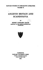 Angevin Britain and Scandinavia by Leach, Henry Goddard