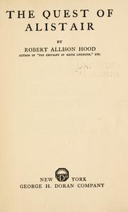 Cover of: The quest of Alistair by Robert Allison Hood