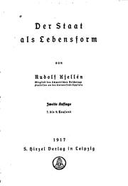 Cover of: Der staat als Lebensform by Kjellén, Rudolf