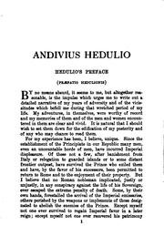 Cover of: Andivius Hedulio: adventures of a Roman nobleman in the days of the Empire