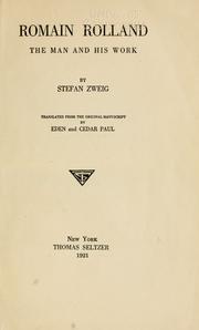 Cover of: Romain Rolland by Stefan Zweig