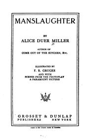 Cover of: Manslaughter by Alice Duer Miller
