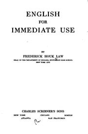 Cover of: English for immediate use by Frederick Houk Law
