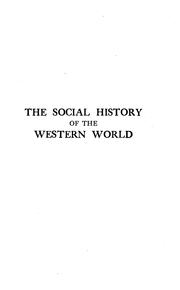 Cover of: The social history of the western world, an outline syllabus