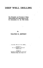 Deep well drilling by Walter Henry Jeffery