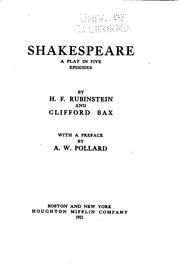 Cover of: Shakespeare, a play in five episodes