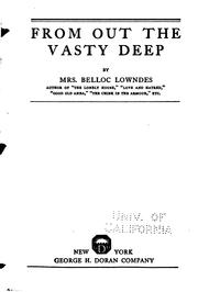 Cover of: From out the vasty deep by Marie Belloc Lowndes