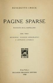 Pagine sparse by Benedetto Croce