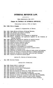 Cover of: Internal revenue laws of the Philippine Islands in force and effect July 1, 1921 ... by Philippines.