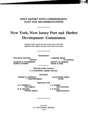 Joint report with comprehensive plan and recommendations by New York, New Jersey Port and Harbor Development Commission.