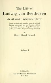 Cover of: The life of Ludwig van Beethoven by Alexander Wheelock Thayer