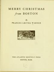 Cover of: Merry Christmas from Boston by Frances Lester Warner