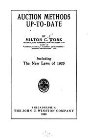 Cover of: Auction methods up-to-date | Milton Cooper Work