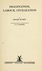 Front cover of Imagination, labour, civilization by Einar Leschly Hansen Drejer Sundt