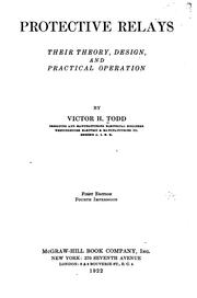 Cover of: Protective relays | Victor H. Todd