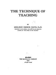 Cover of: The technique of teaching