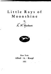 Cover of: Little rays of moonshine