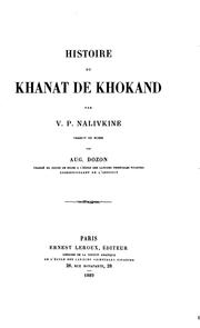 Cover of: Histoire du khanat de Khokand