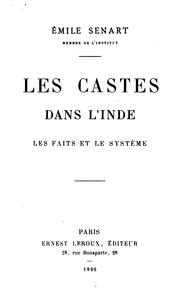 Cover of: Les castes dans l'Inde by E. Senart