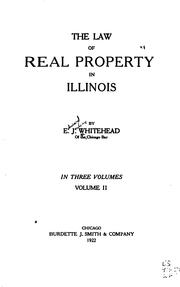 Cover of: The law of real property in Illinois