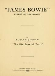 "James Bowie", a hero of the Alamo by Evelyn Brogan