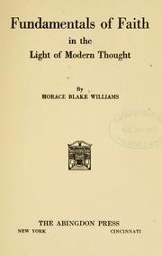 Cover of: Fundamentals of faith in the light of modern thought